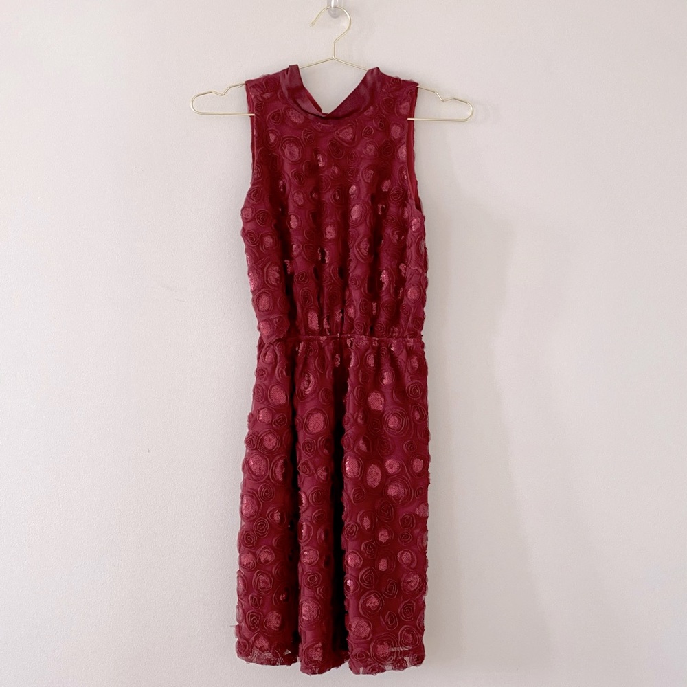 Anthropologie Red Dress Size 2